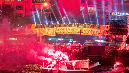 Göztepe’nin 100. yılında gökyüzü sarı-kırmızı