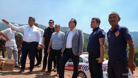 Başkan Dutlulu Yangın Bölgelerinde İncelemelerde Bulundu