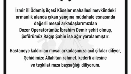 Orman işçisi İbrahim Demir İzmir yangınında şehit düştü!