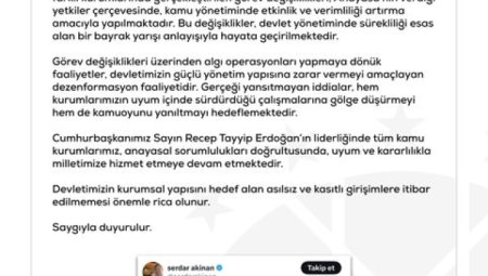 İletişim'den görev değişiklikleriyle ilgili uyarı