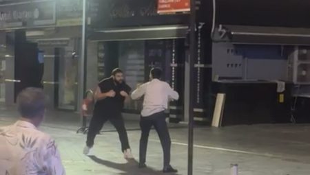 Düzce Şerefiye’de sokak ortasında çıkan kavga şaşırttı!