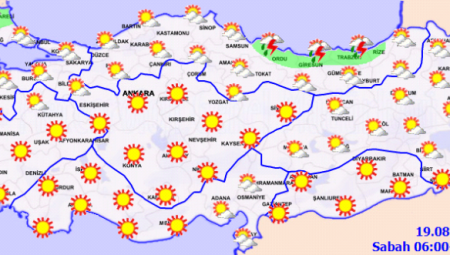 Sıcaklıklar iç kesimlerde artıyor, yağışlar kuzeyde etkili