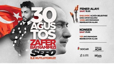 Aliağa’da 30 Ağustos Zafer Bayramı Fener Alayı ve Sefo Konseri İle Kutlanacak