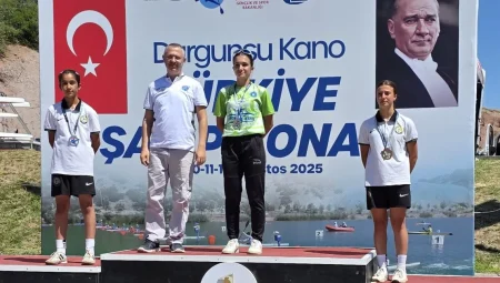 Bursa Büyükşehir Belediyesporlu kanocular madalyaları topladı