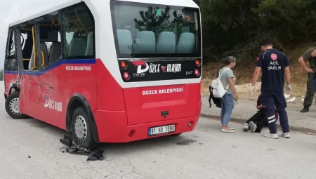 Düzce’de kamyon ile minibüs çarpıştı: 7 yaralı