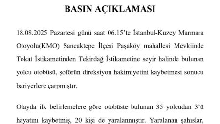 İstanbul Kuzey Marmara Otoyolu’nda feci kaza: 3 ölü, 20 yaralı!