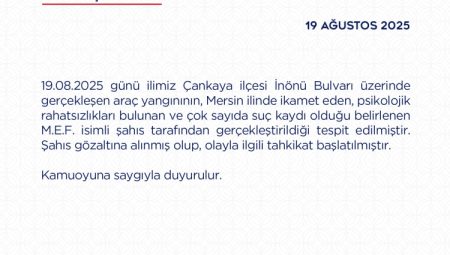 Ankara Çankaya’da araç yangını: Şüpheli gözaltında