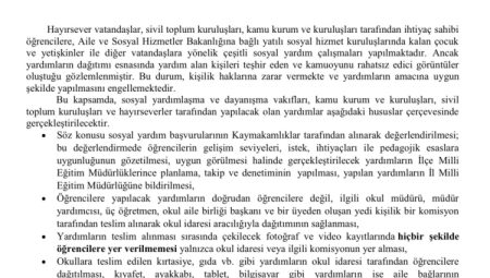 İstanbul Valiliği'nden sosyal yardım dağıtımlarına ayar