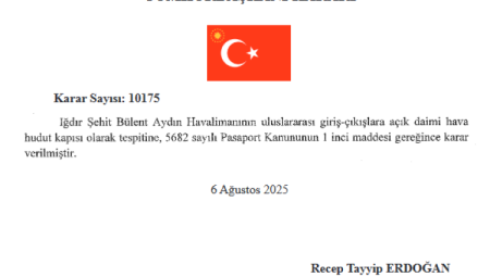 Iğdır Havalimanı'na uluslararası statü!