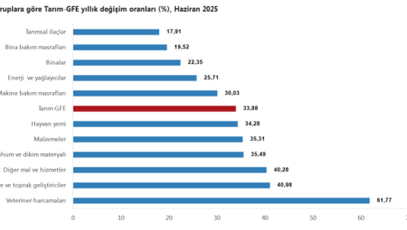 Tarımsal girdide veteriner ve gübre harcamaları arttı