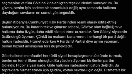 Ardahan Göle Belediye Başkanı Gökhan Budak CHP’den istifa etti!